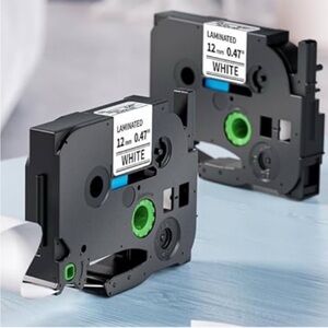 Labelife 6Pk Label for Brother P Touch Label Tape 12mm 0.47 Laminated White